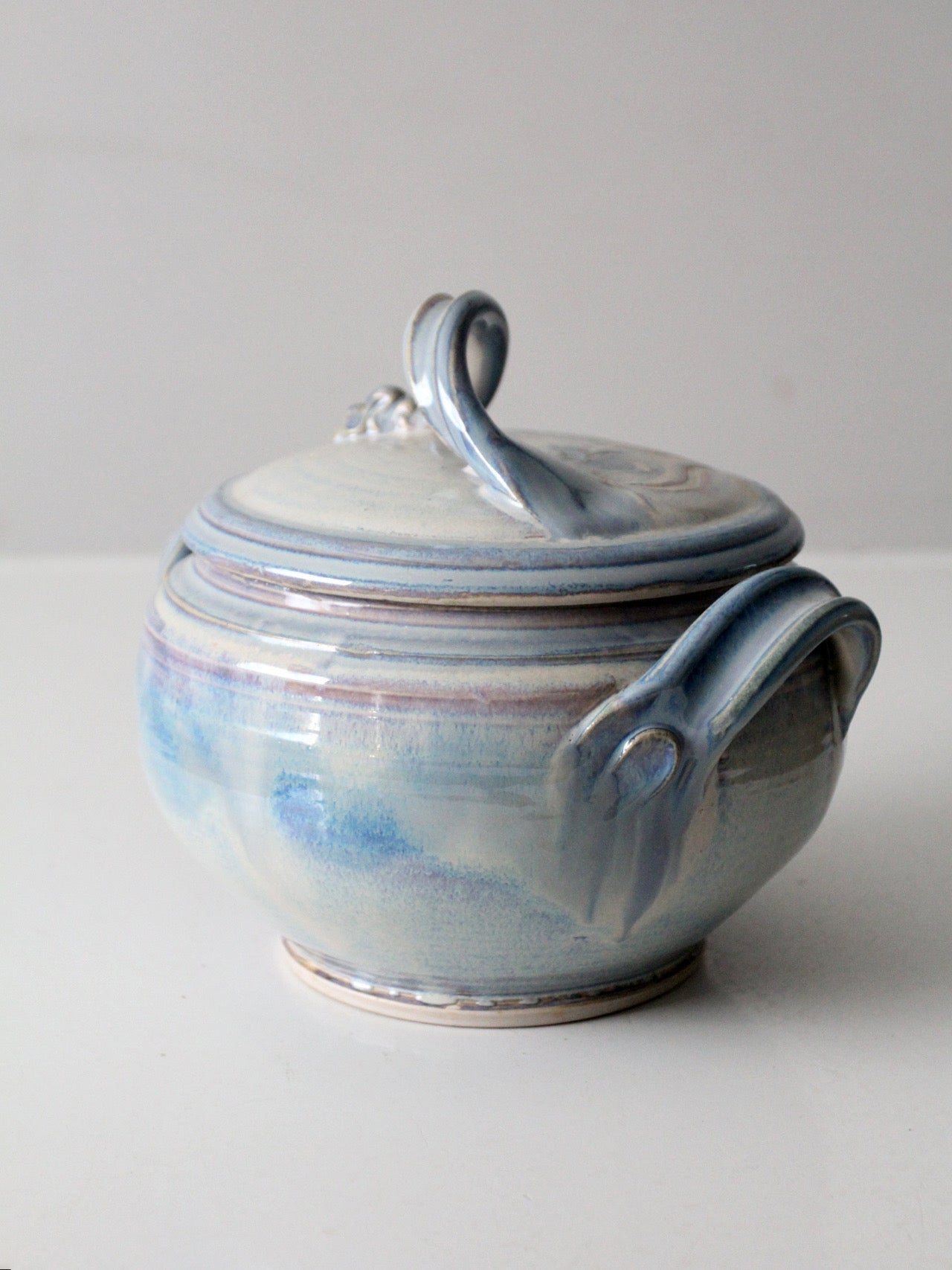 vintage studio pottery bowl with lid