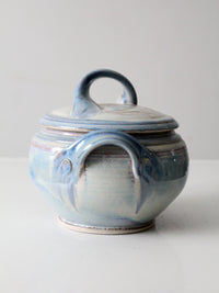 vintage studio pottery bowl with lid