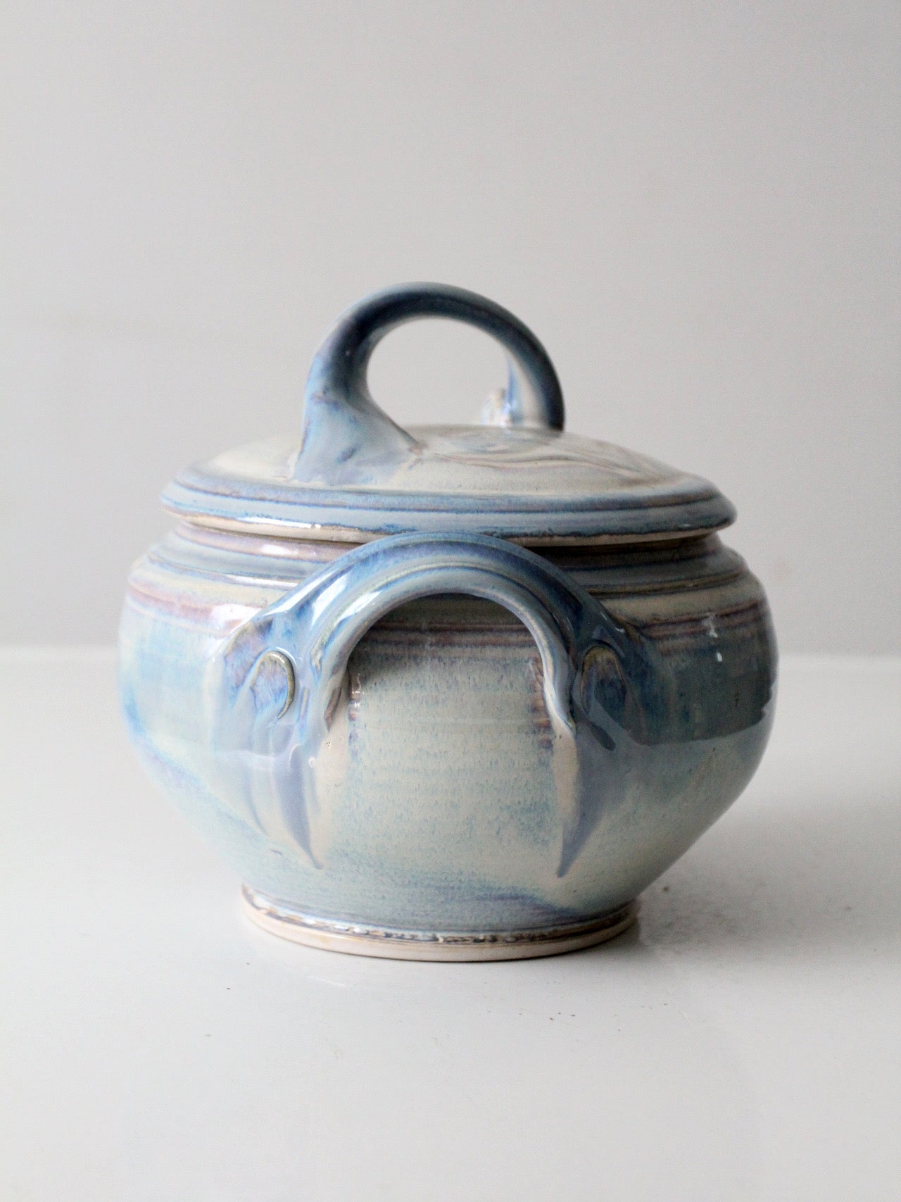 vintage studio pottery bowl with lid