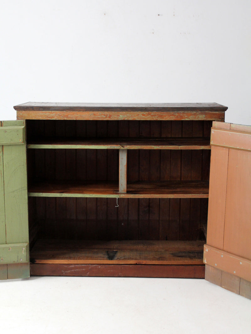 antique primitive cabinet
