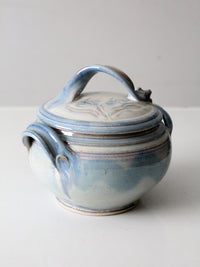 vintage studio pottery bowl with lid