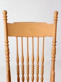 antique painted pressback spindle chair