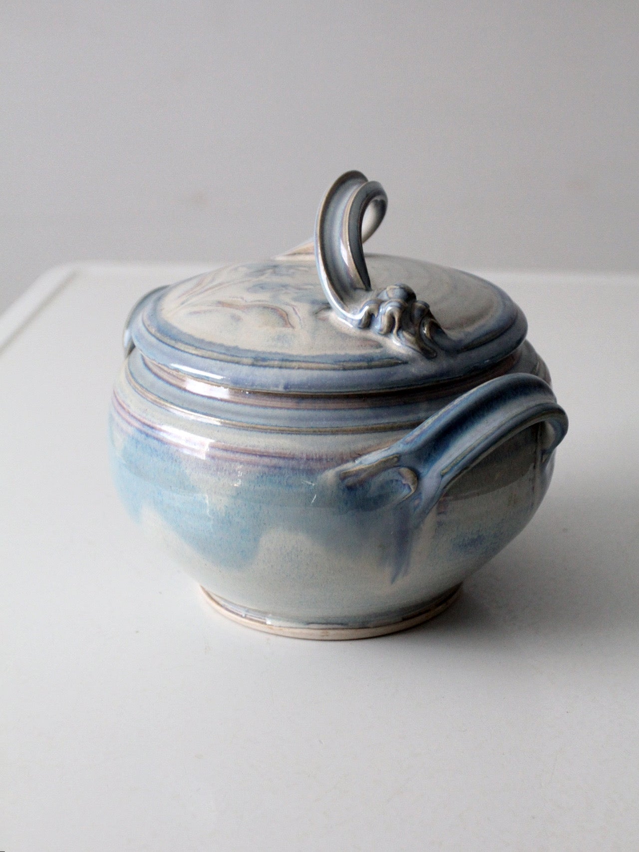 vintage studio pottery bowl with lid