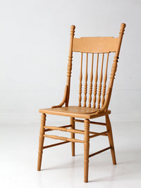 antique painted pressback spindle chair