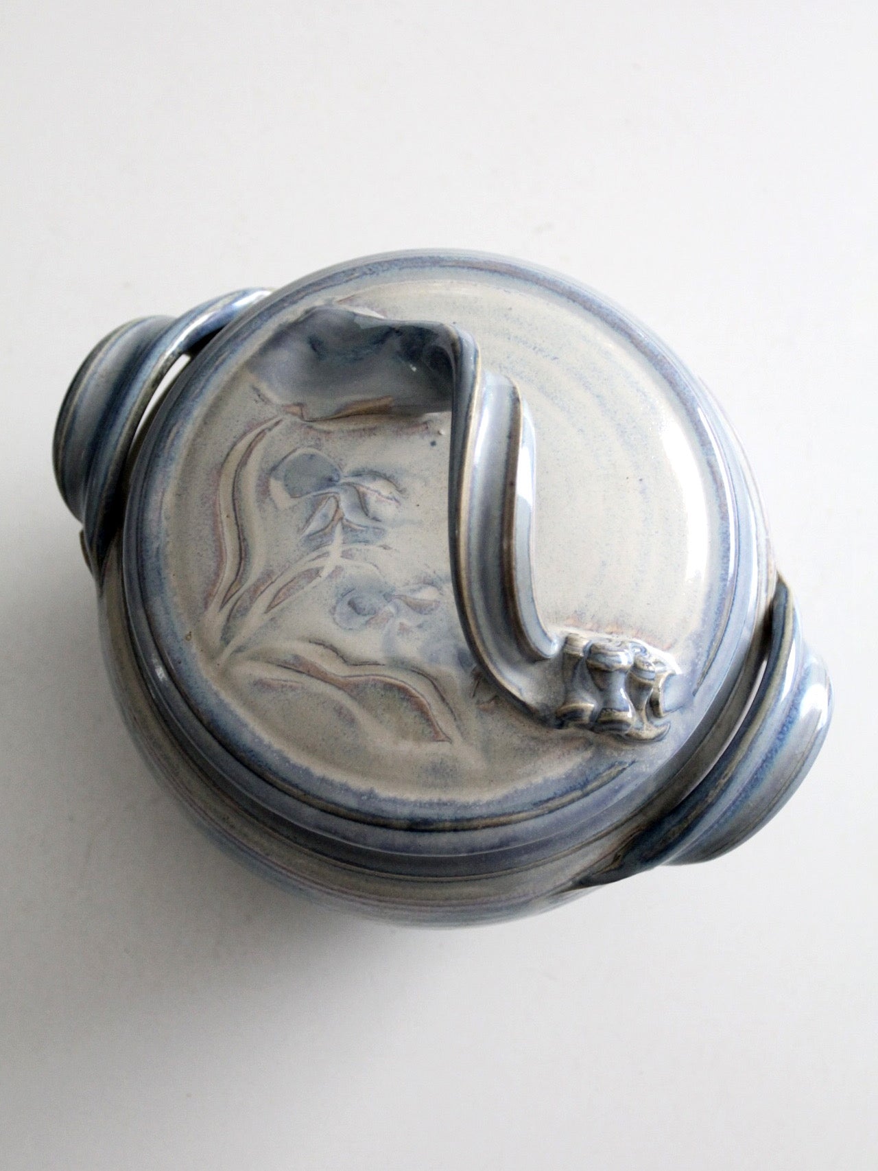 vintage studio pottery bowl with lid