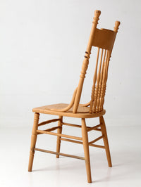 antique painted pressback spindle chair