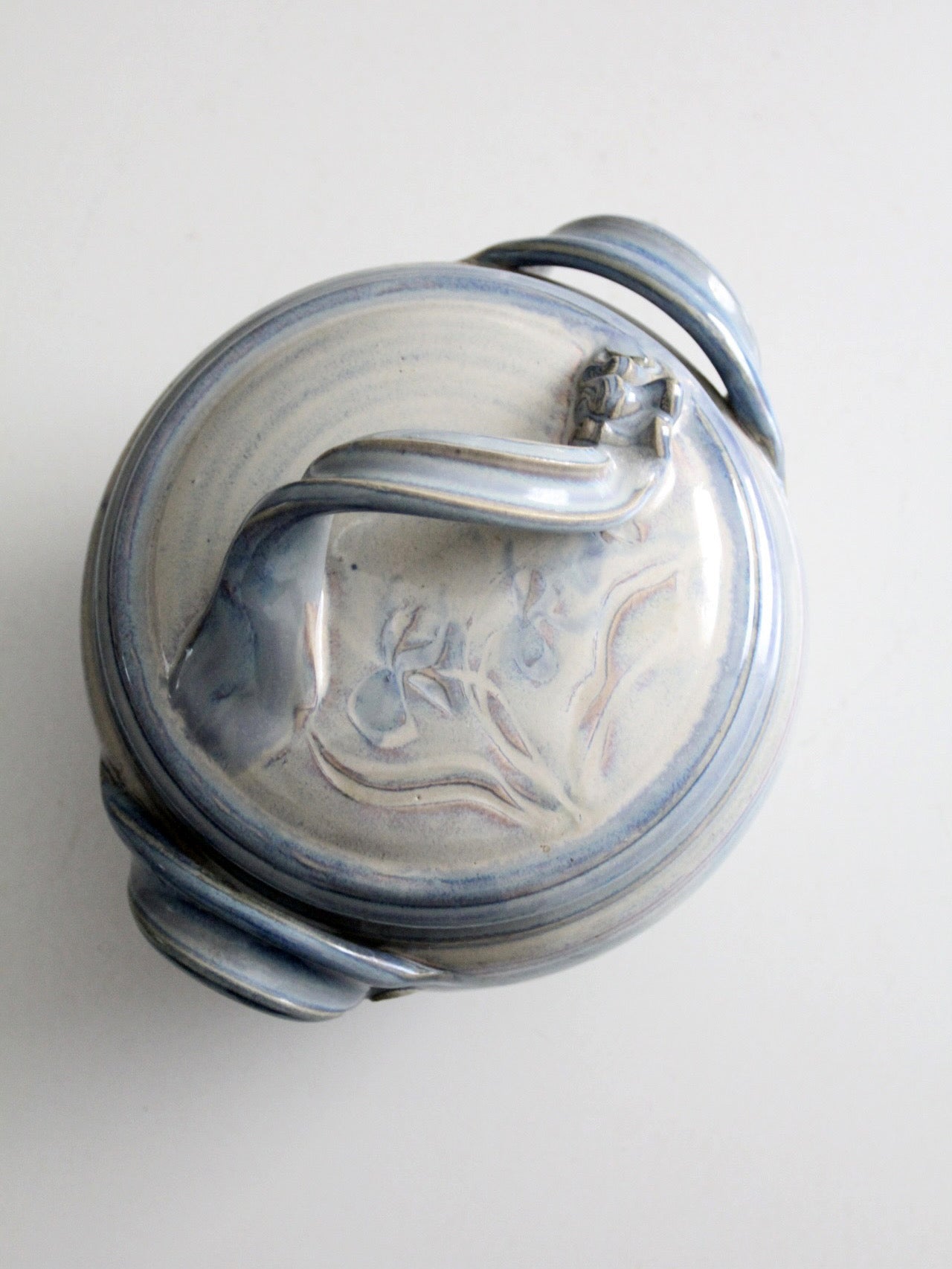 vintage studio pottery bowl with lid