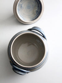 vintage studio pottery bowl with lid