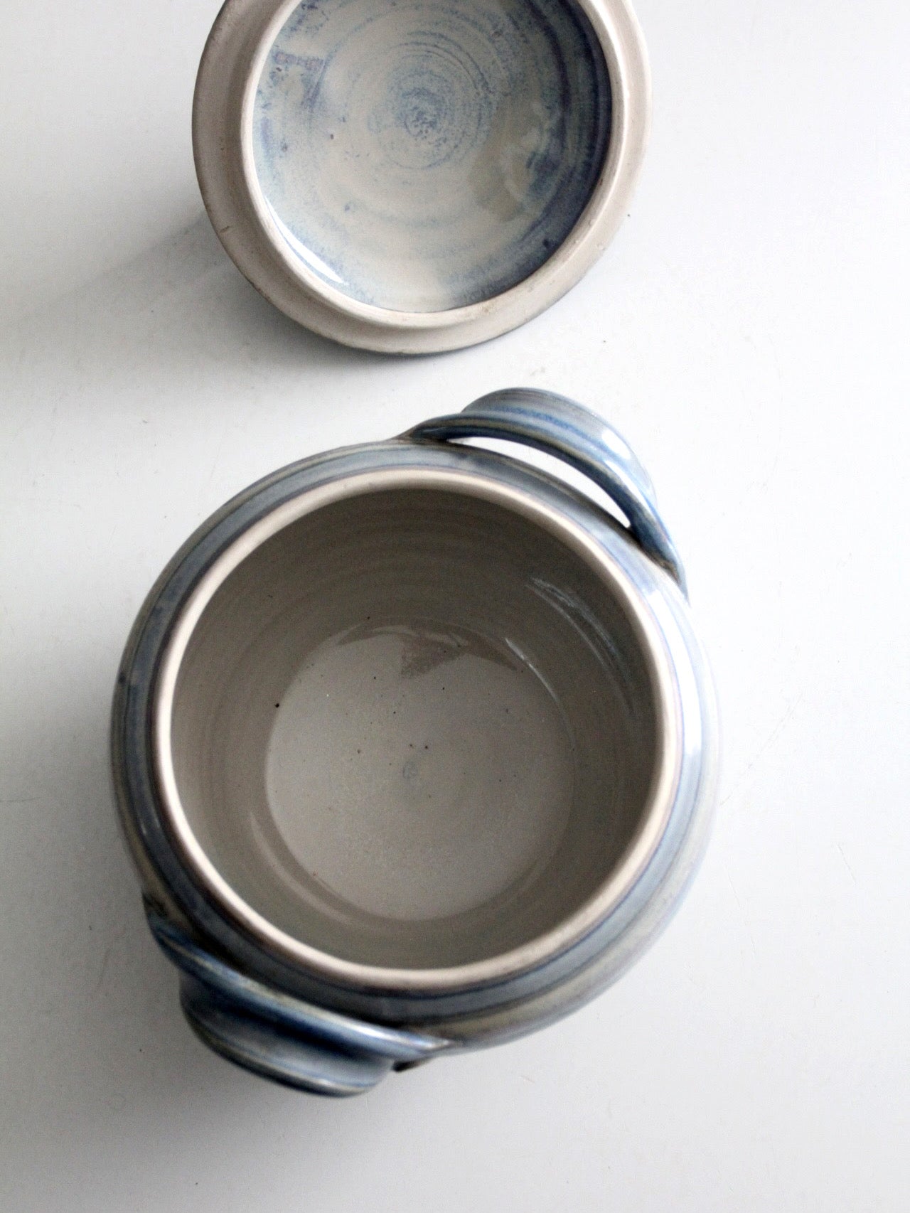 vintage studio pottery bowl with lid