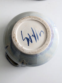 vintage studio pottery bowl with lid