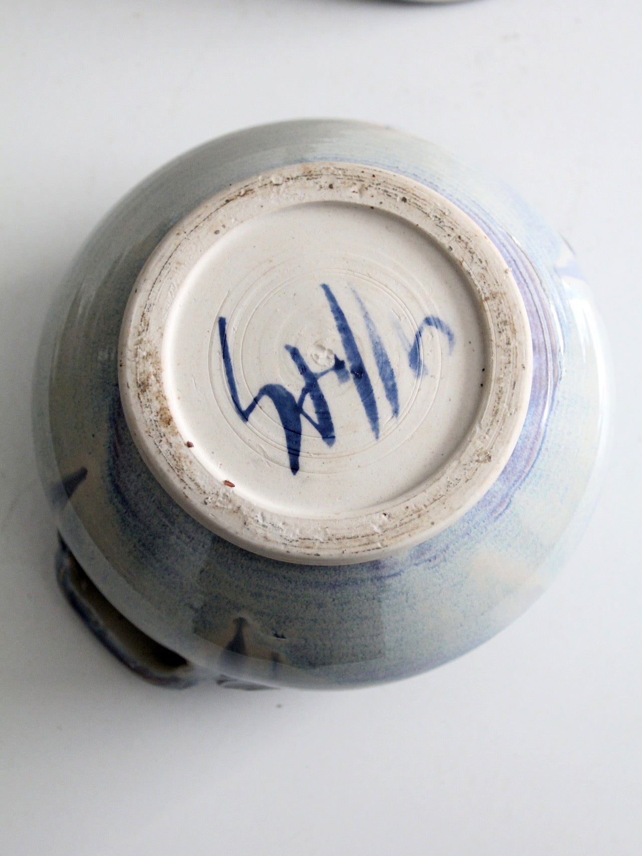 vintage studio pottery bowl with lid