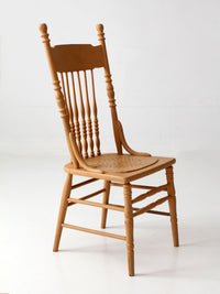 antique painted pressback spindle chair