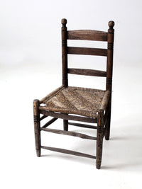 antique rush seat chair