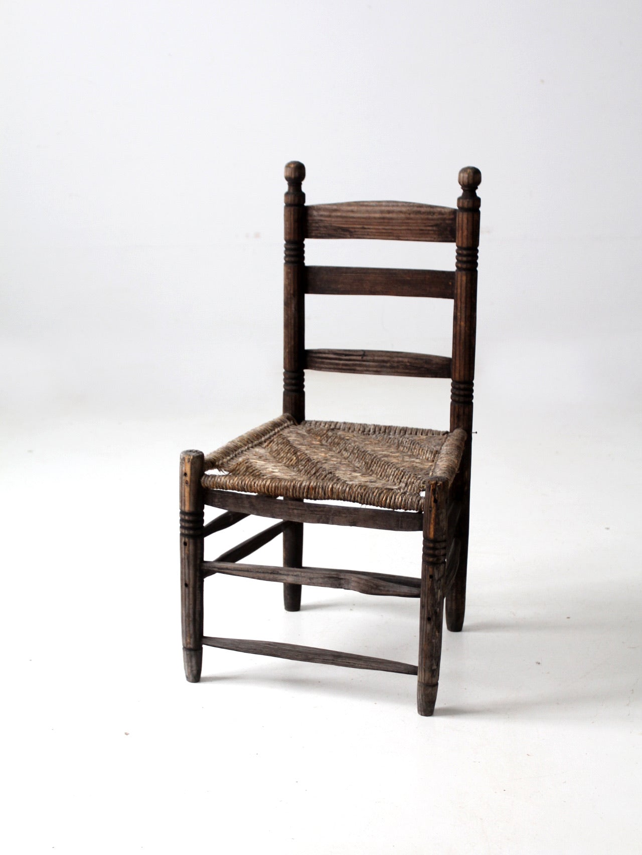 antique rush seat chair