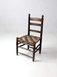 antique rush seat chair