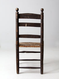 antique rush seat chair