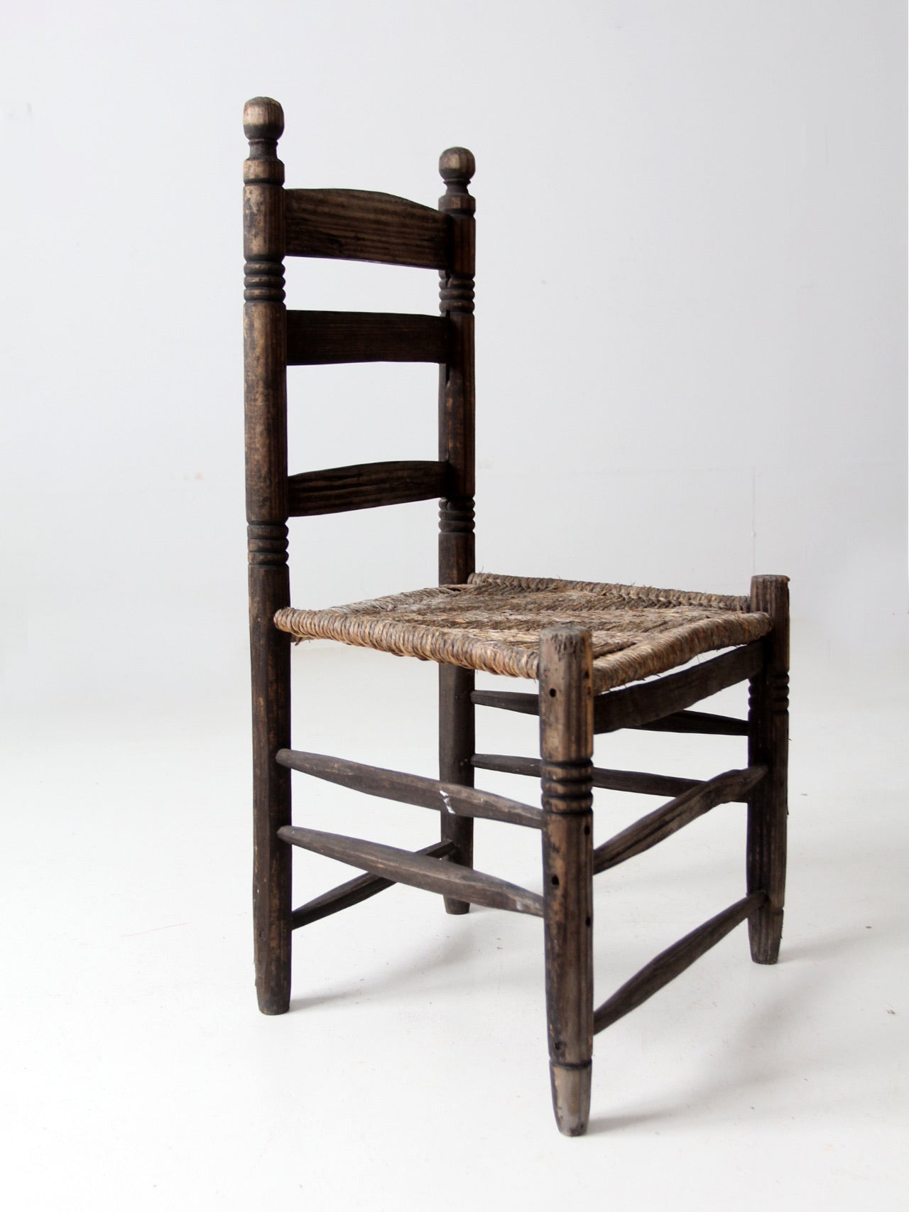 antique rush seat chair