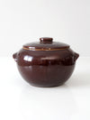vintage USA pottery covered bowl