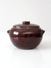 vintage USA pottery covered bowl