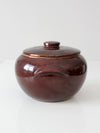 vintage USA pottery covered bowl