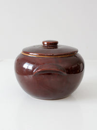 vintage USA pottery covered bowl