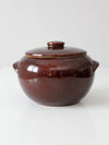 vintage USA pottery covered bowl