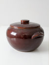 vintage USA pottery covered bowl