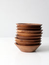 mid century walnut salad bowl set of 8