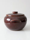 vintage USA pottery covered bowl