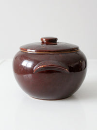 vintage USA pottery covered bowl