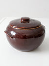 vintage USA pottery covered bowl