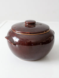 vintage USA pottery covered bowl