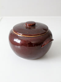 vintage USA pottery covered bowl