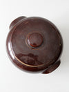vintage USA pottery covered bowl