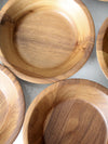 mid century walnut salad bowl set of 8