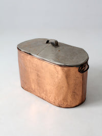 antique copper lidded wash tub