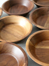 mid century walnut salad bowl set of 8