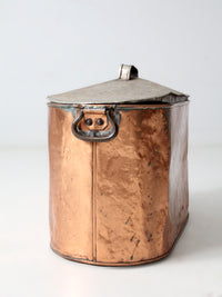 antique copper lidded wash tub