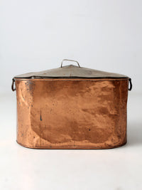 antique copper lidded wash tub