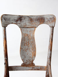 antique American country painted lyre back chair