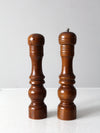 mid century wooden salt & pepper shakers