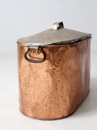 antique copper lidded wash tub