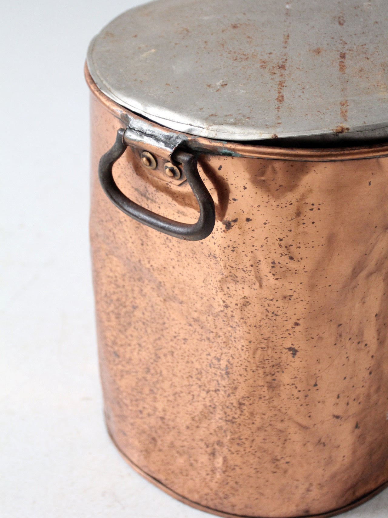 antique copper lidded wash tub