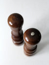 mid century wooden salt & pepper shakers