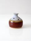 vintage studio pottery flower frog vase
