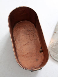 antique copper lidded wash tub