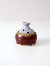 vintage studio pottery flower frog vase