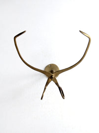 antique brass wall mount ice block tongs