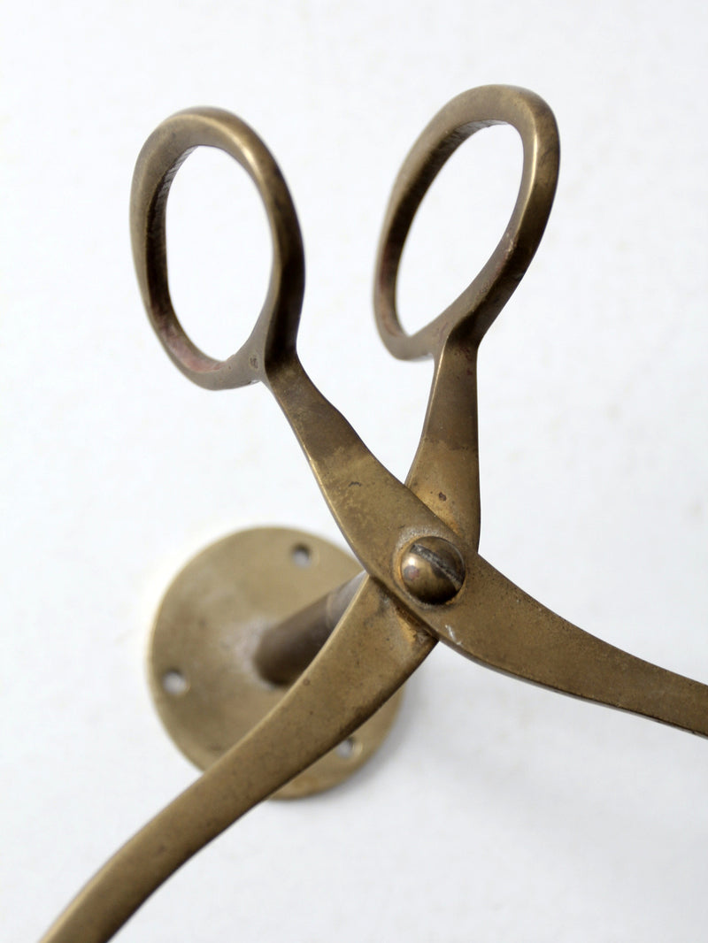 antique brass wall mount ice block tongs