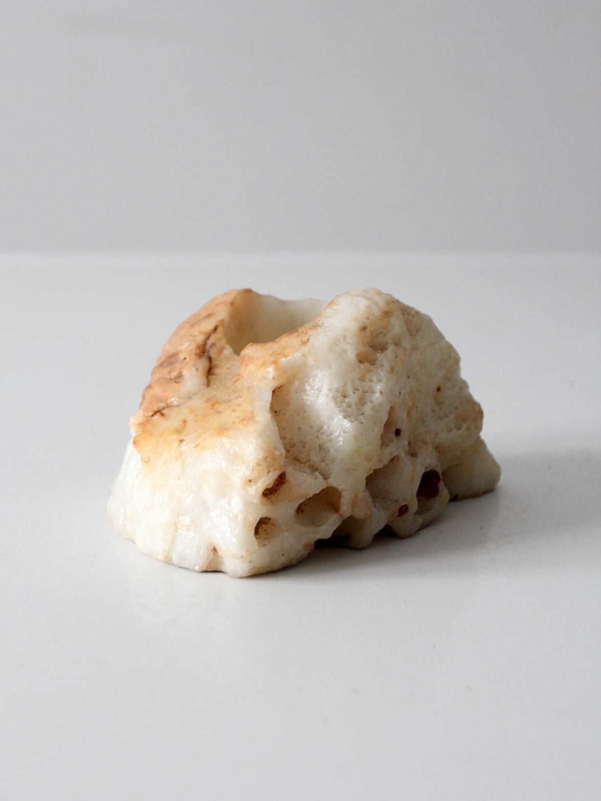 vintage onyx stone candle holder